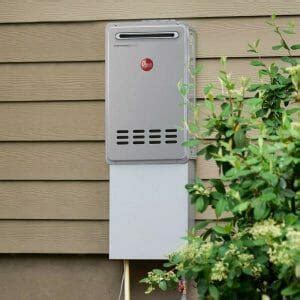 outdoor electric tankless water heater enclosure|insulating outdoor tankless water heater.